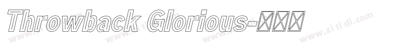 Throwback Glorious字体转换